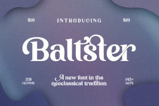 Baltster: A Vintage-Inspired Display Font for Elegant Design