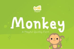 Monkey Font for Kids-Themed Crafting Projects