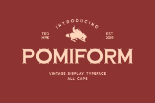 Pomiform Display Font for Nostalgic Web Design