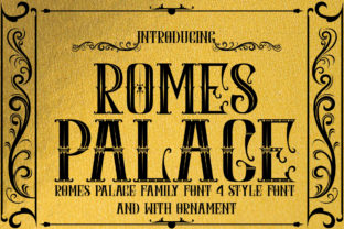 Romes Palace Font for Vintage Editorial Designs