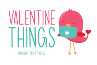 Valentine Things: A Sweet Handwritten Font for Romantic Crafting